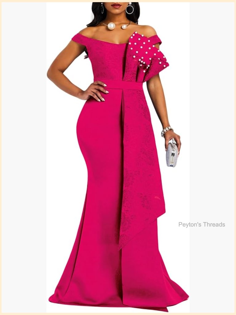 Sleeveless A-Line Maxi Dress With Pearl Embellishment